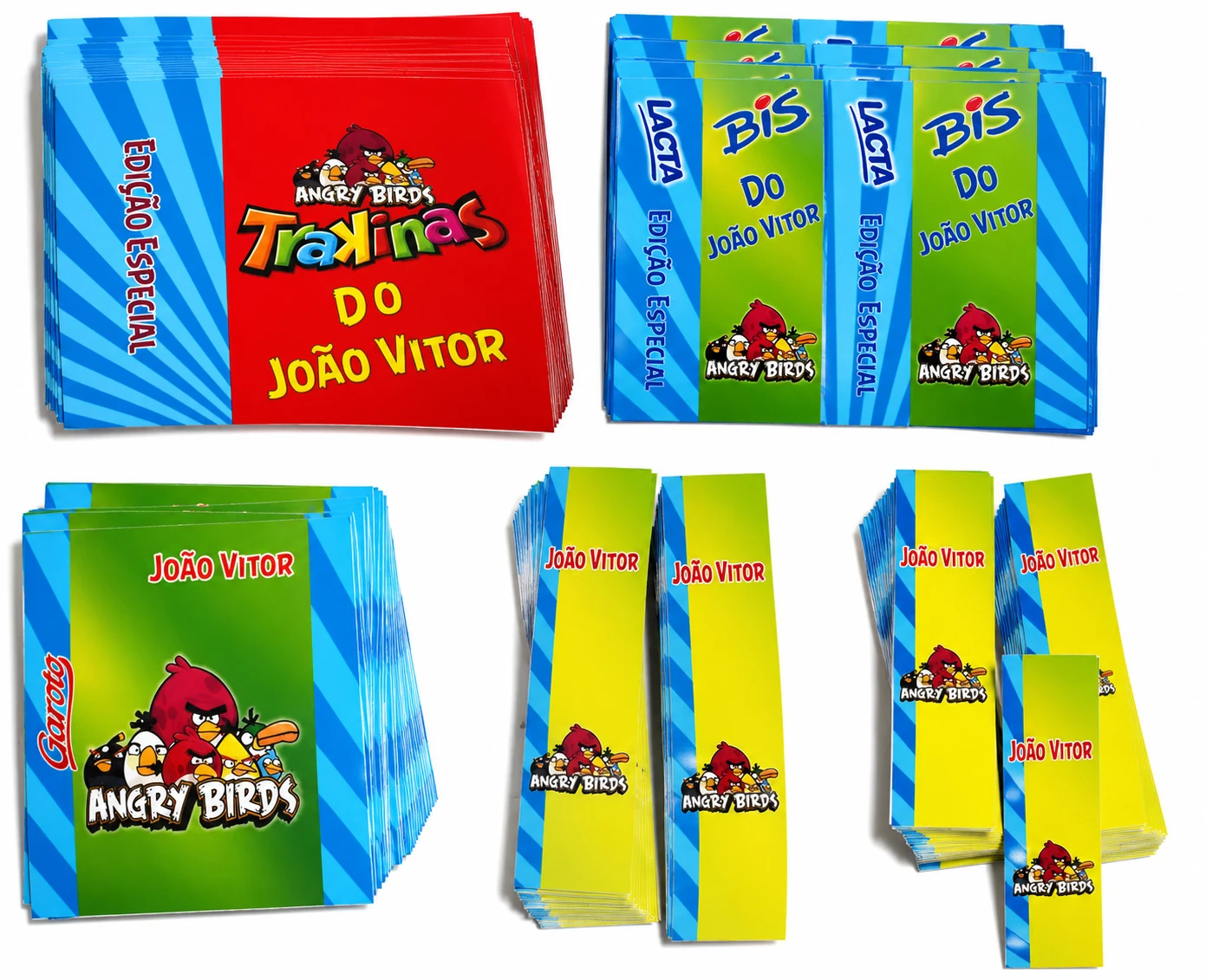 🎉 Kit de Adesivos Personalizados Angry Birds