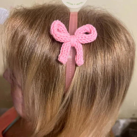 Tiara com Laço em Tricotin Personalizada