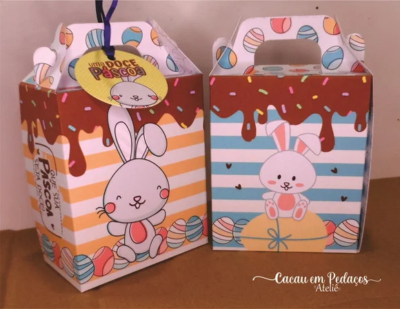 Caixa Maletinha para Doces Bombons Cookies Páscoa