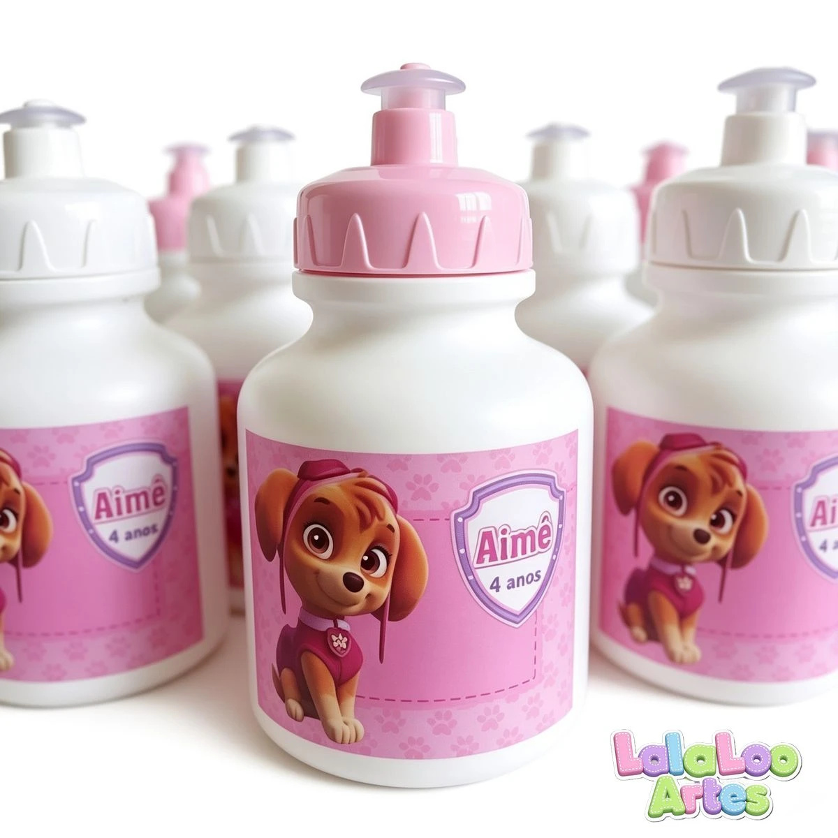 10 Garrafinha Squeeze Skye Patrulha Canina
