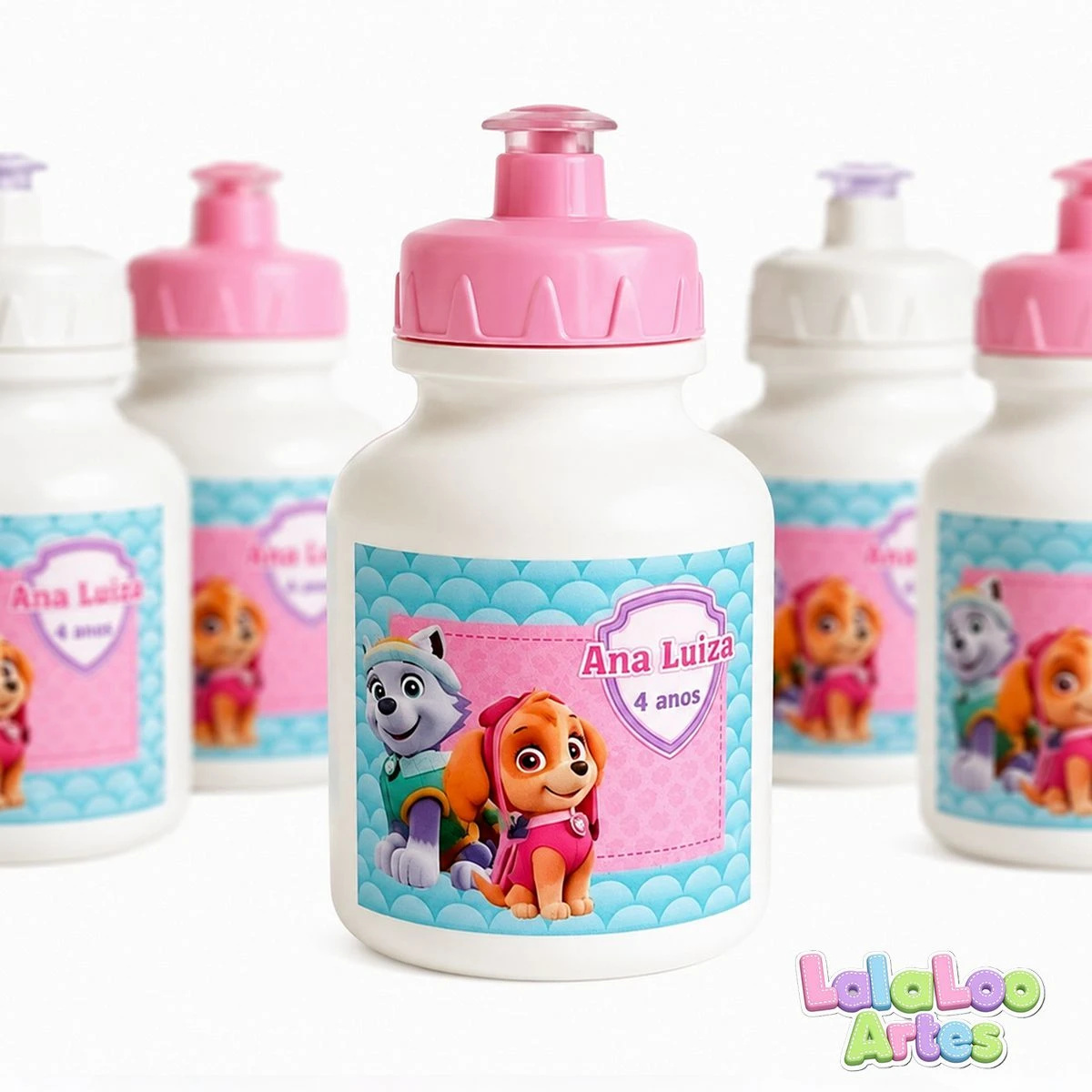 10 Garrafinha Squeeze Skye Patrulha Canina