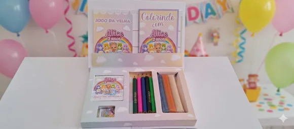10 Lembrancinha Aniversário Ursinhos Carinhosos Kit Diversão