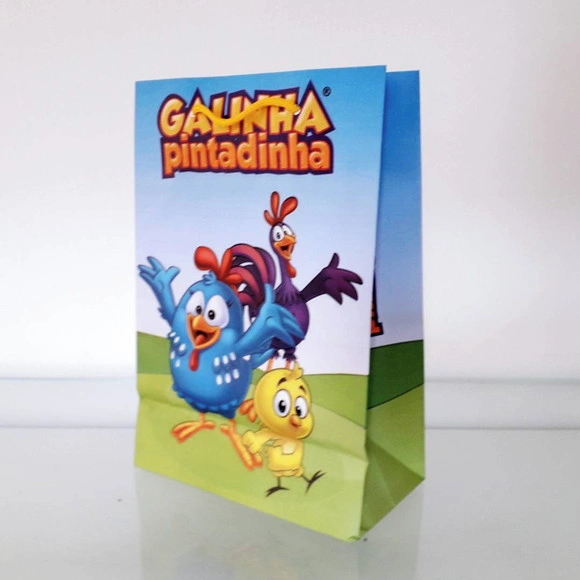 10 Sacolinha Galinha Pintadinha para Lembrancinha
