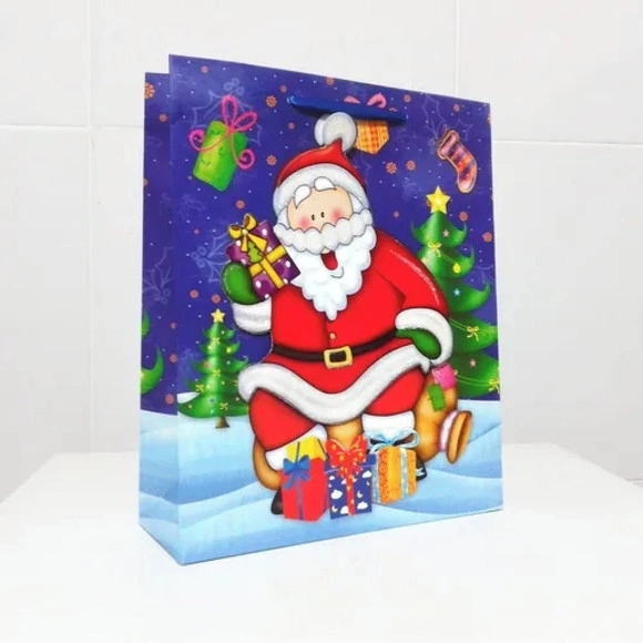 10 Sacolinha para Presente de Natal Tamanho Grande 32x26