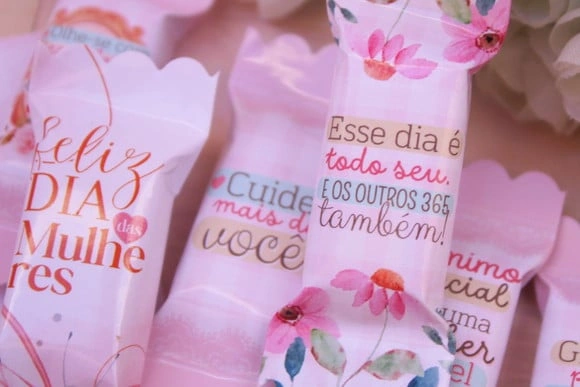 100 Balas Personalizadas Dia das Mulheres
