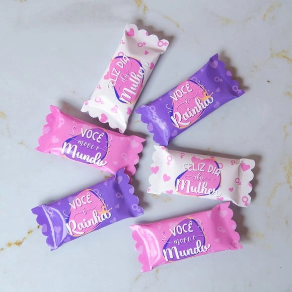 100 Balas Personalizadas Dia das Mulheres