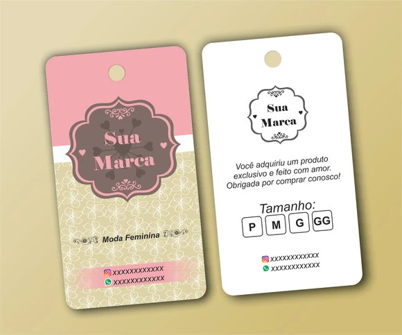 50 Tags Personalizadas Bordas Arredondadas