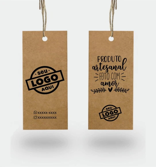 100 Tags Personalizadas Kraft