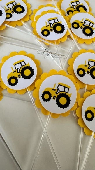 100 Toppers para Docinho Trator