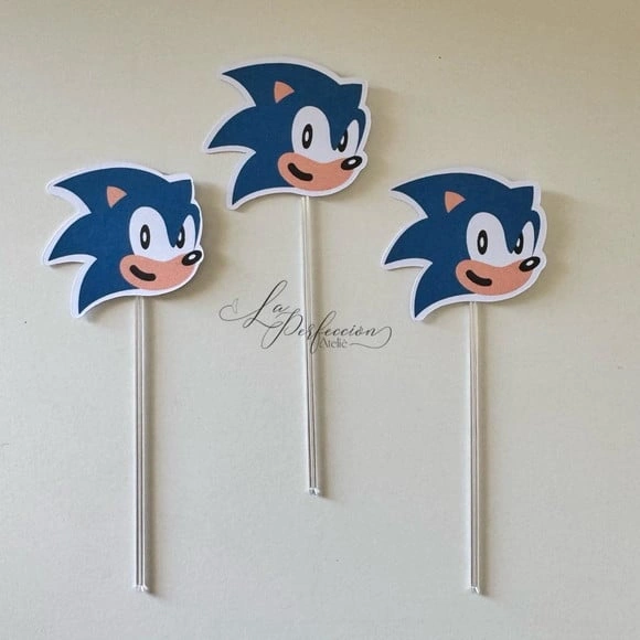 100 Toppers para Docinhos Sonic