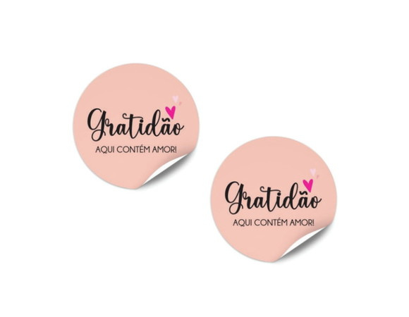 100 un. Adesivo Personalizado 2x2cm