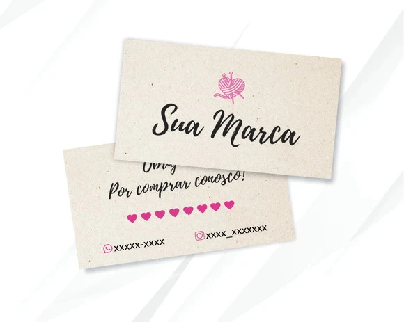 1000 un. Cartão de Visita Personalizado Reciclato