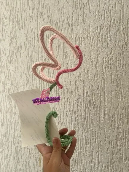 Centro de Mesa Borboleta Personalizada em Tricotin com 15 Unidades