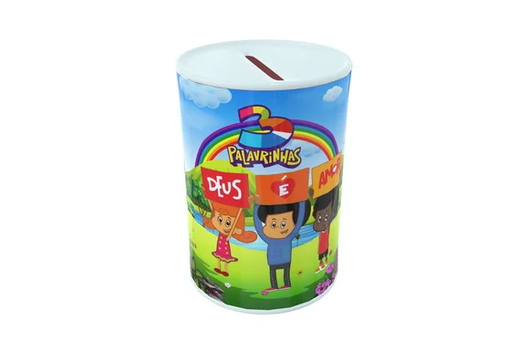 20 Cofrinho 3 Palavrinhas Pesonalizado com Nome e Idade