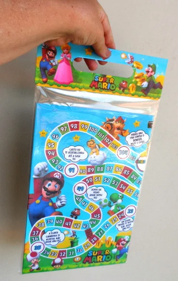 20 Lembrancinhas Festa Super Mario Jogo de Tabuleiro 30x40cm