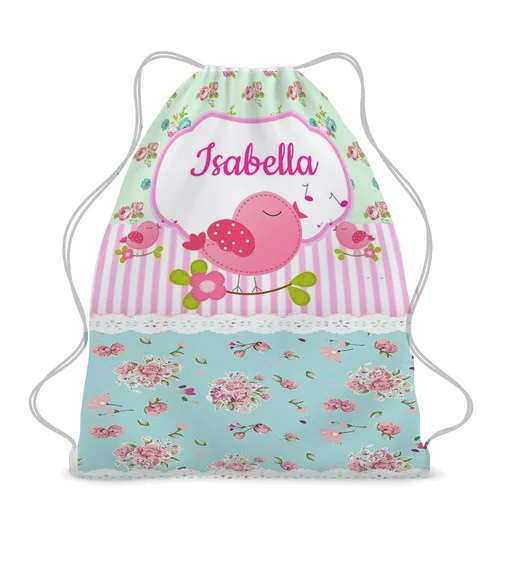 20 Mochila Saco Lembrancinha Sacolinha Jardim Encantado