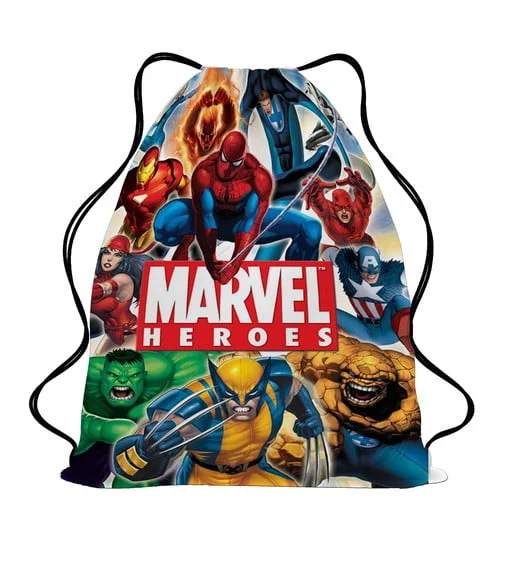 20 Mochila Sacochila Mochilinha Super Heróis Personalizada