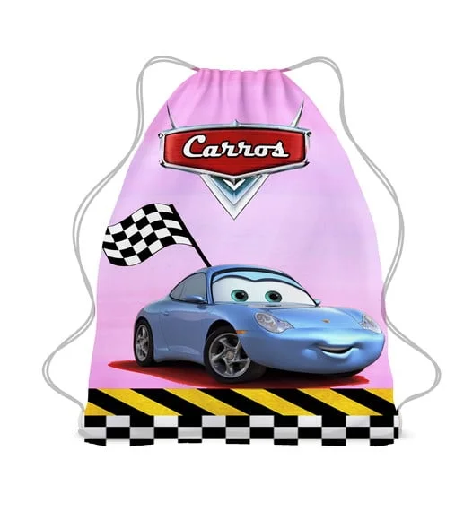 20 Mochila Sacochila Personalizada Carros Disney -sally