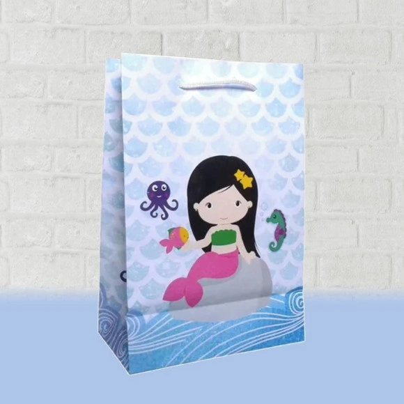 20 Sacolinha Pequena Sereia Cut Para Festa Infantil