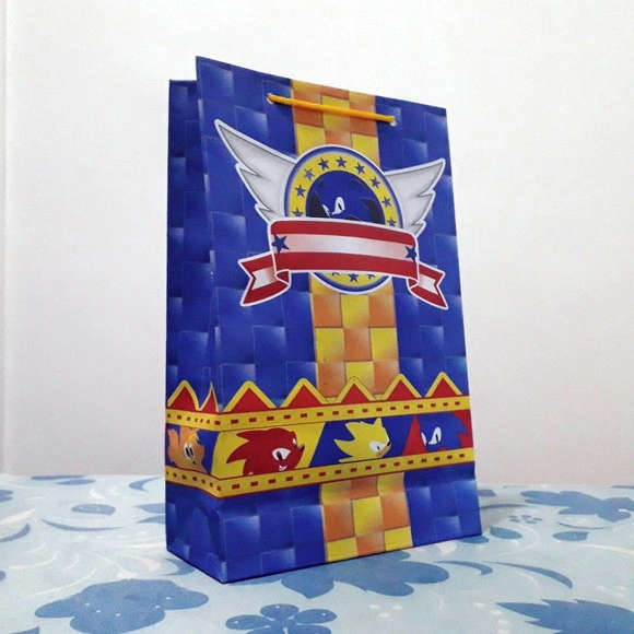 20 Sacolinha Sonic para Lembrancinhas de Festa