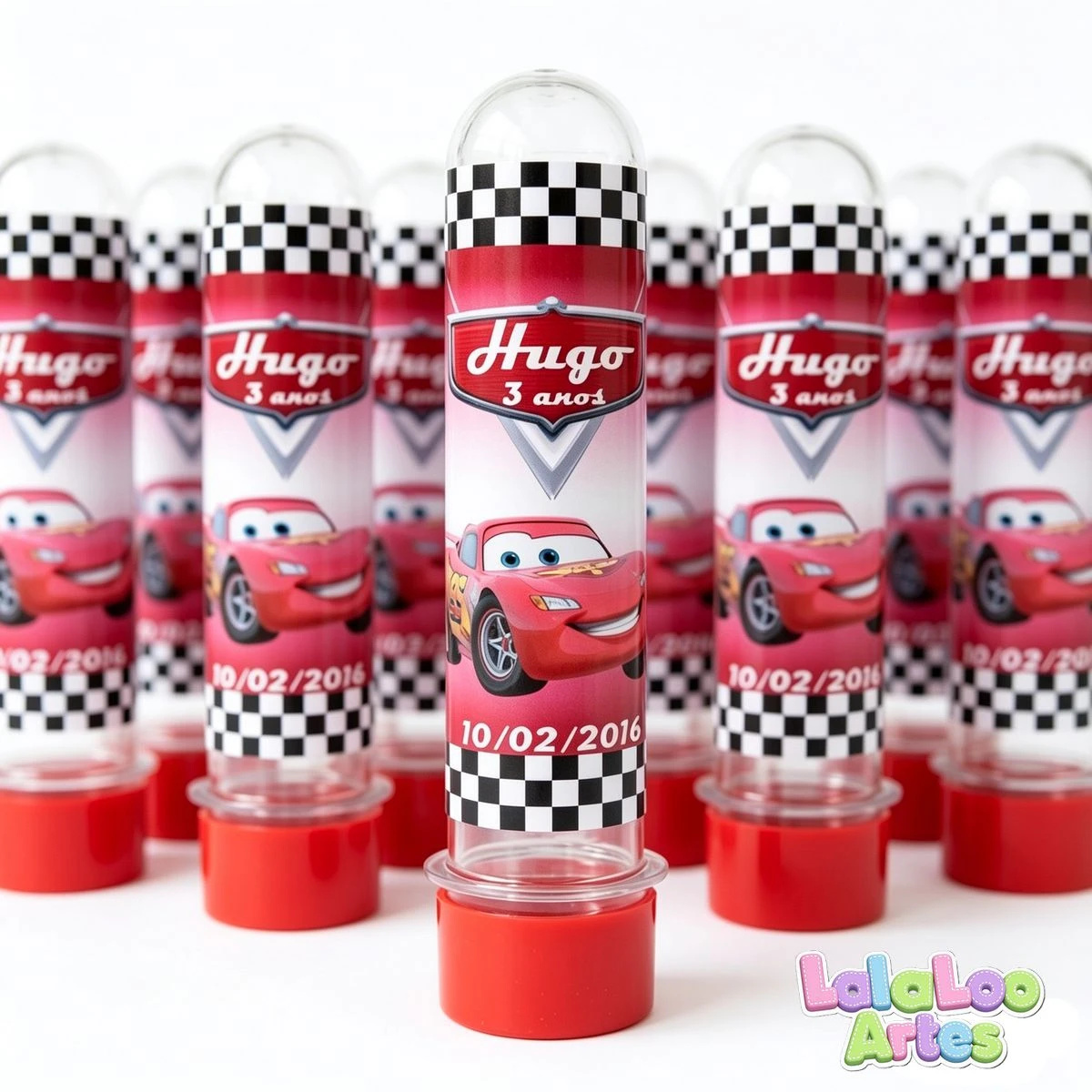 20 Tubete Carros Personalizado