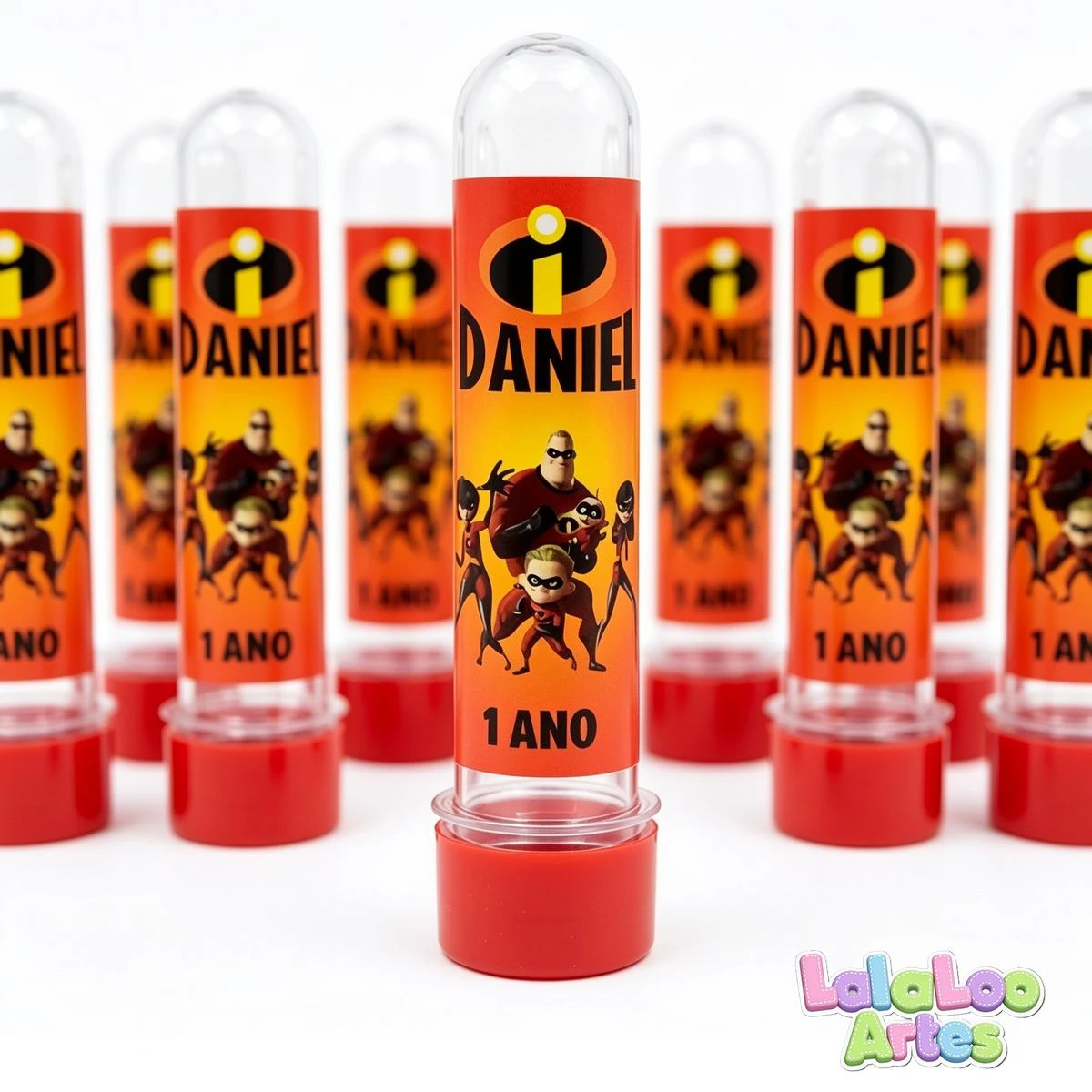 20 Tubete Os Incríveis Personalizado