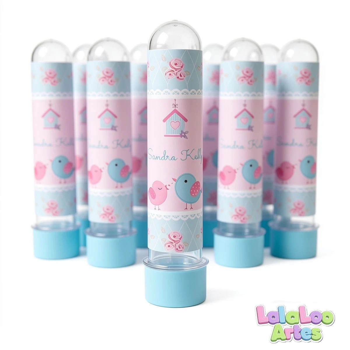 20 Tubete Passarinhos | Jardim Encantado Personalizado