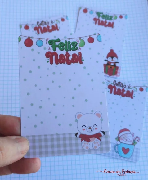 200 Unid Cartão de Natal 10 x 7 Fundo para Cookies Biscoitos