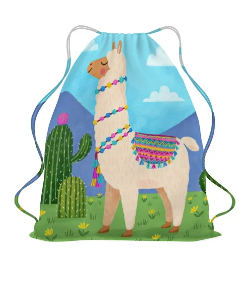25 Lembrancinha Personalizada Mochila Saco Lhama