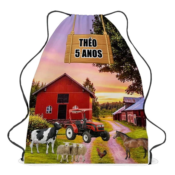 25 Mochila Saco Fazenda Chácara Personalizada