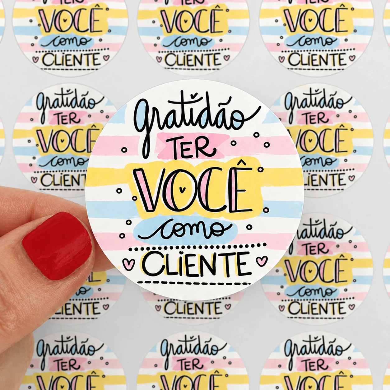 250 Adesivos Personalizado 5x5cm