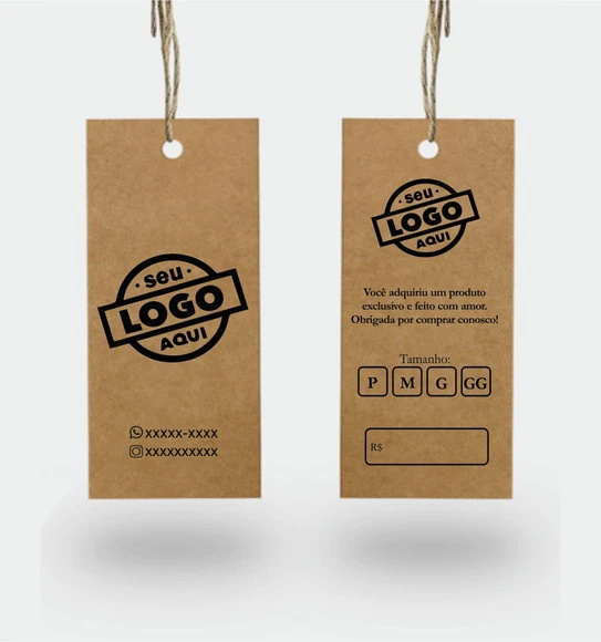 250 Tags Personalizadas Kraft