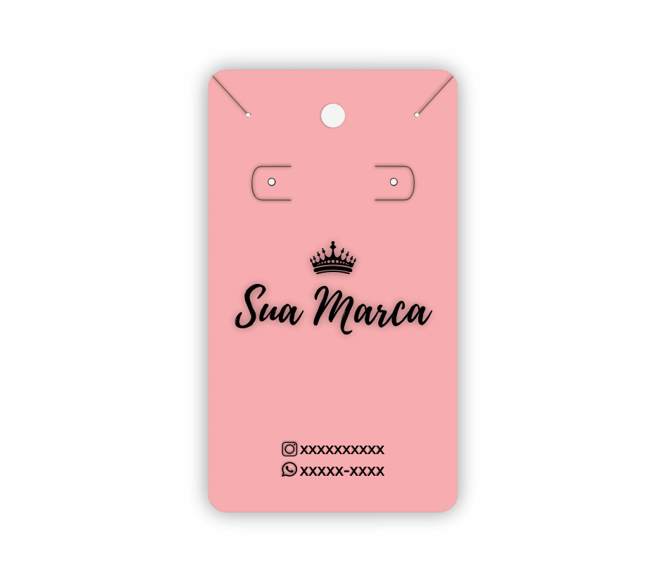 250 Tags Personalizadas Para Brincos e colar Cartelas