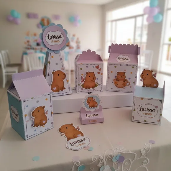 30 Lembrancinhas Capivara Festa Aniversário Personalizados