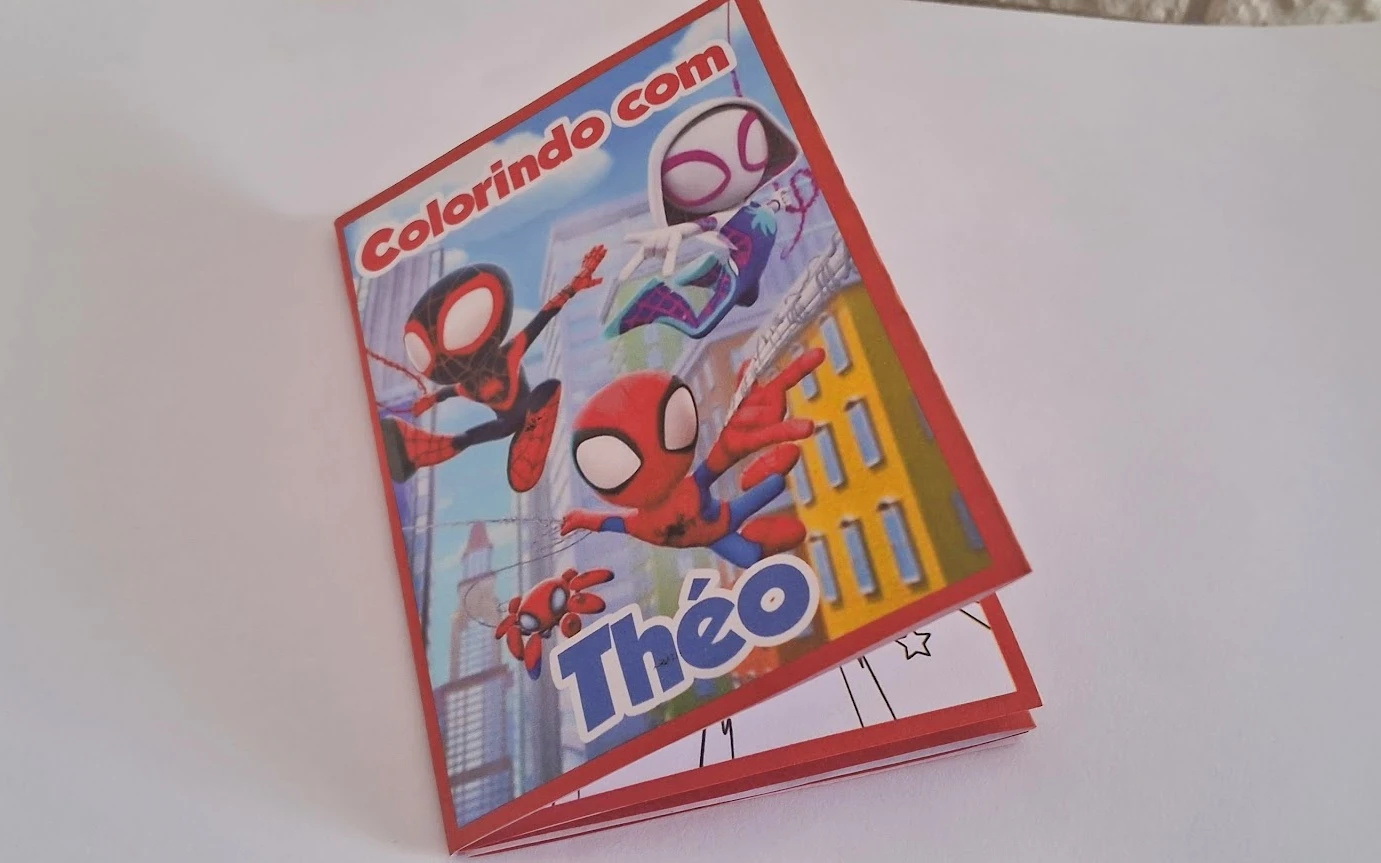 30 Lembrancinhas Spidey e Seus Amigos Mini Livrinho de  Colorir Festa Aniversário