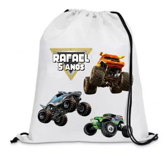30 Mochila Saco Personalizada Blaze e as Monster Machines