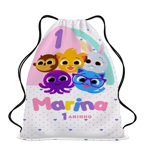 30 Mochila Saco Personalizada Bolofofos- Anivesário