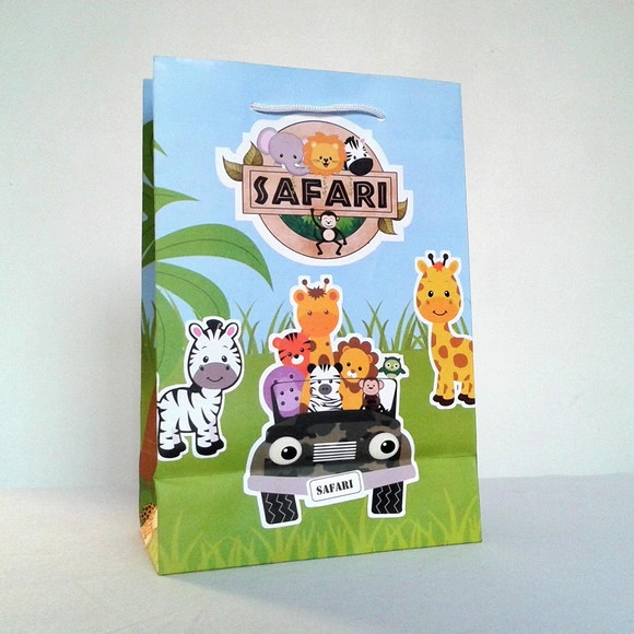 30 Sacolinha Safari Baby para Lembrancinha de Festa Infantil
