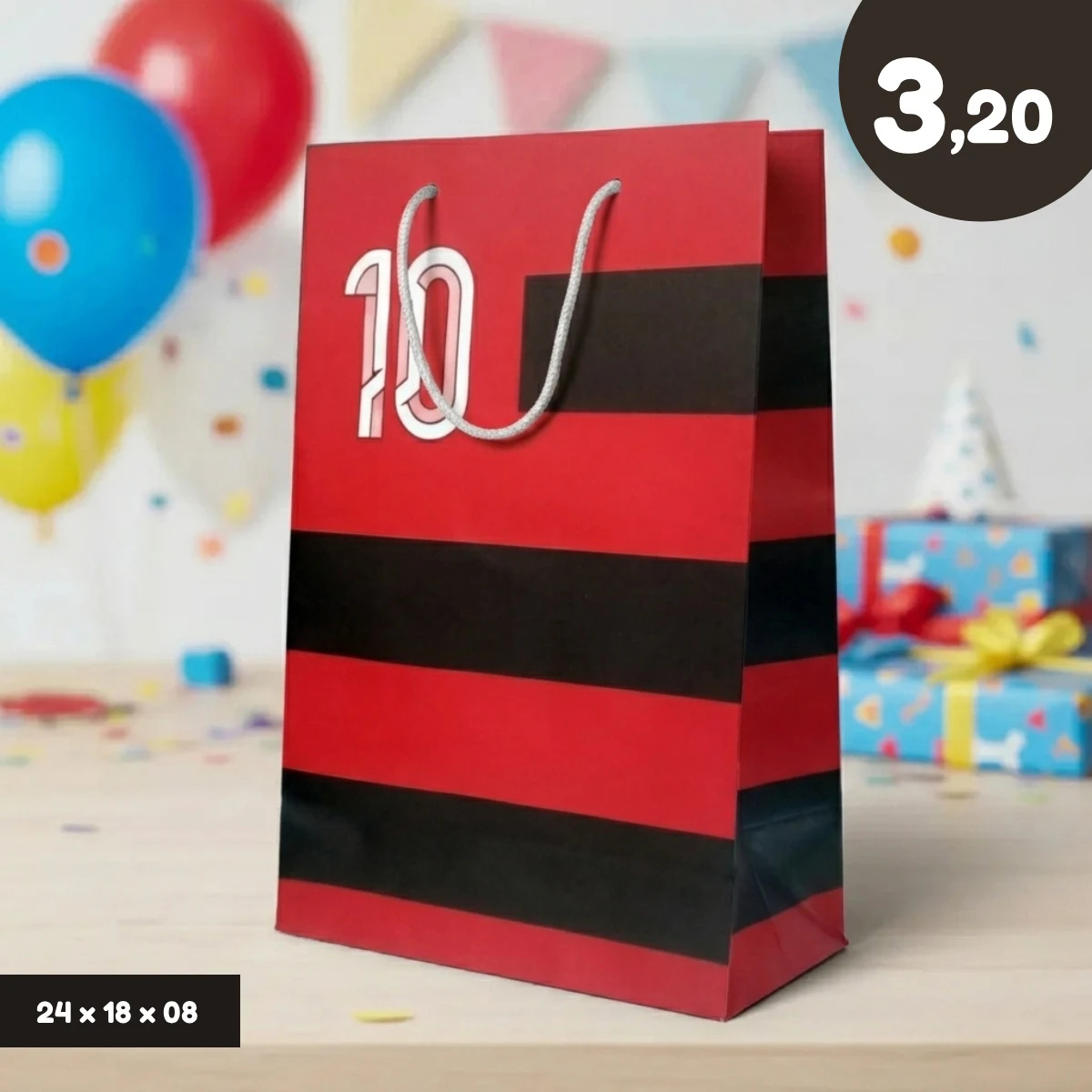 30 Sacolinha Surpresa Flamengo para Lembrancinha de Festa