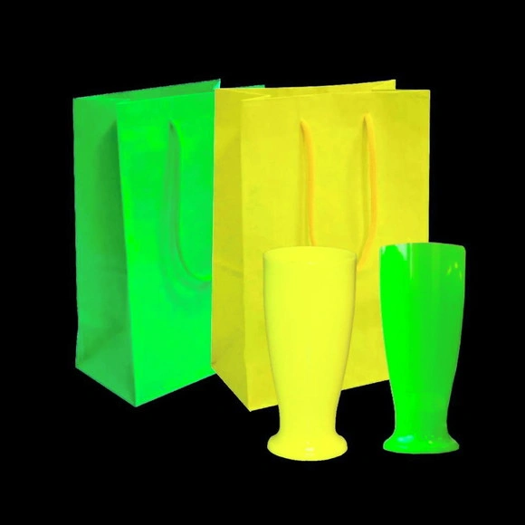 20 Sacolinha Surpresa Neon + 20 Mini Tulipas Neon para Festa
