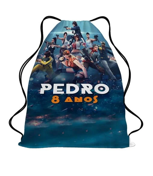 35 Lembrancinha Mochila Saco Free Fire Game