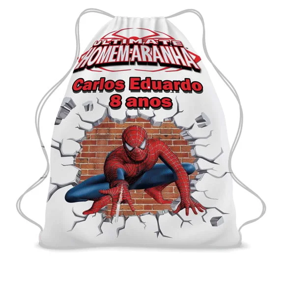35 Lembrancinha Sacochila Mochila Homem Aranha