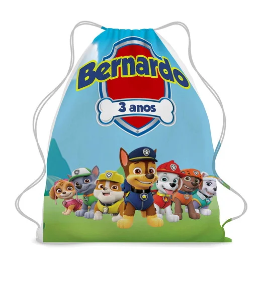 35 Lembrancinha Sacolinha Mochilinha Patrulha Canina