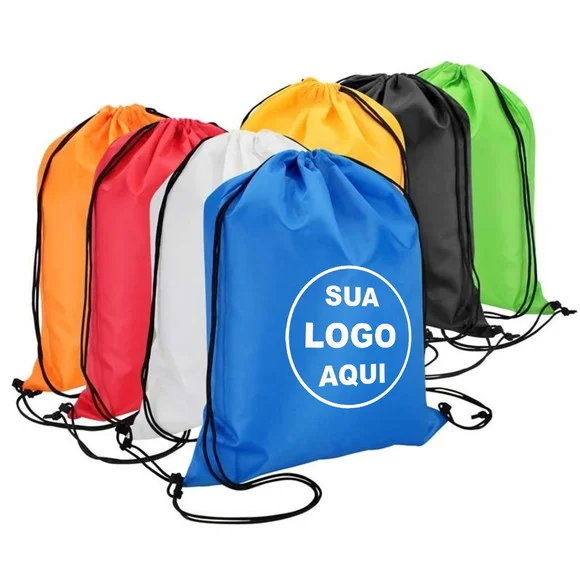 350 Mochila Saco Personalizada Sua Marca ou Logo