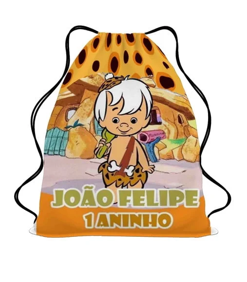 40 Lembrancinha Sacochila Bam Bam Flintstones