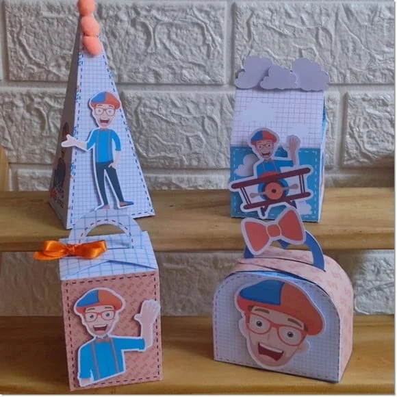 40 Lembrancinhas Aniversário Blippi Personalizadas Caixinha