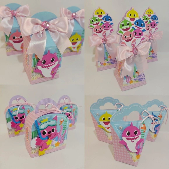 40 Lembrancinhas Baby Shark Rosa