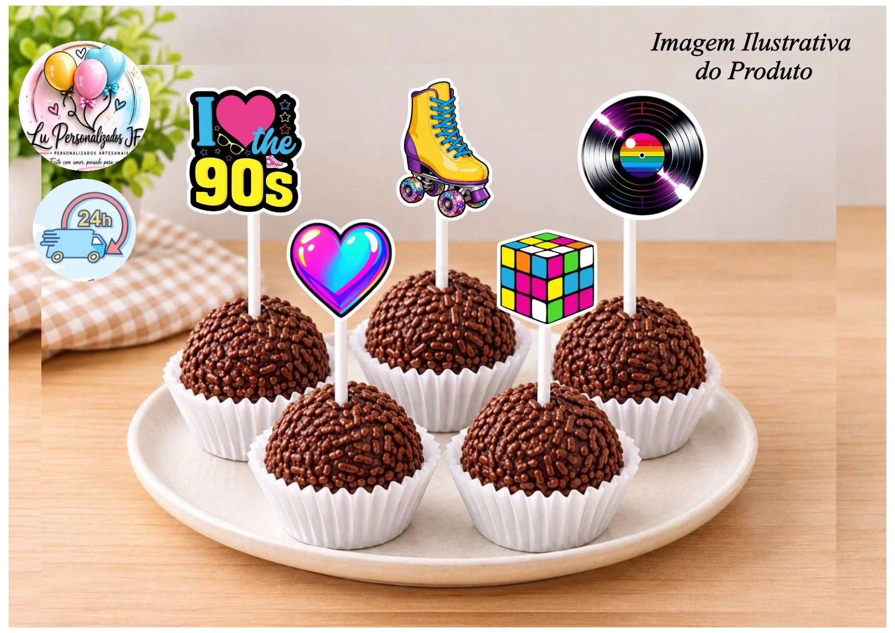 40 TOPPER PARA DOCINHOS ANOS 90