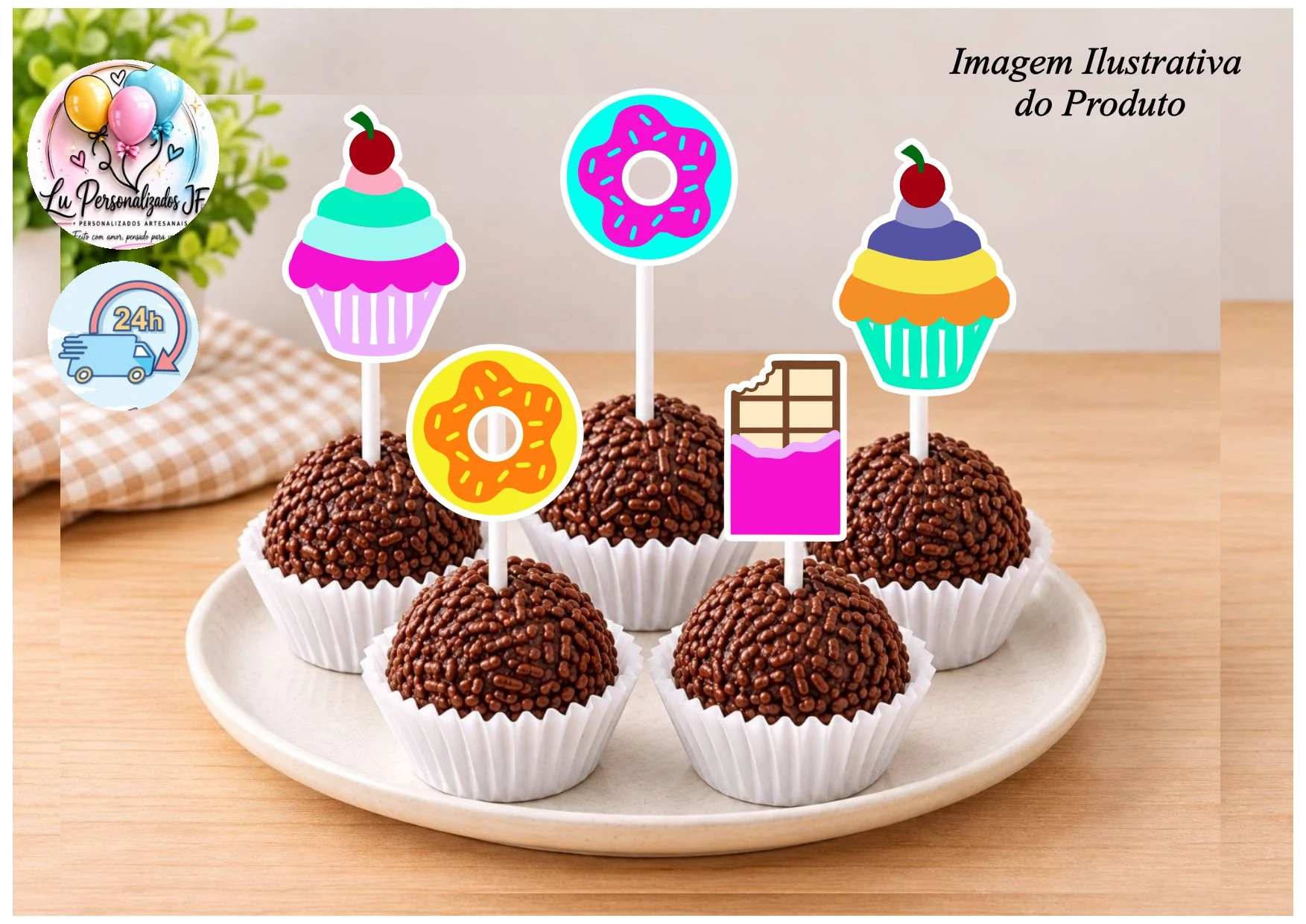 40 TOPPER PARA DOCINHOS CONFEITARIA