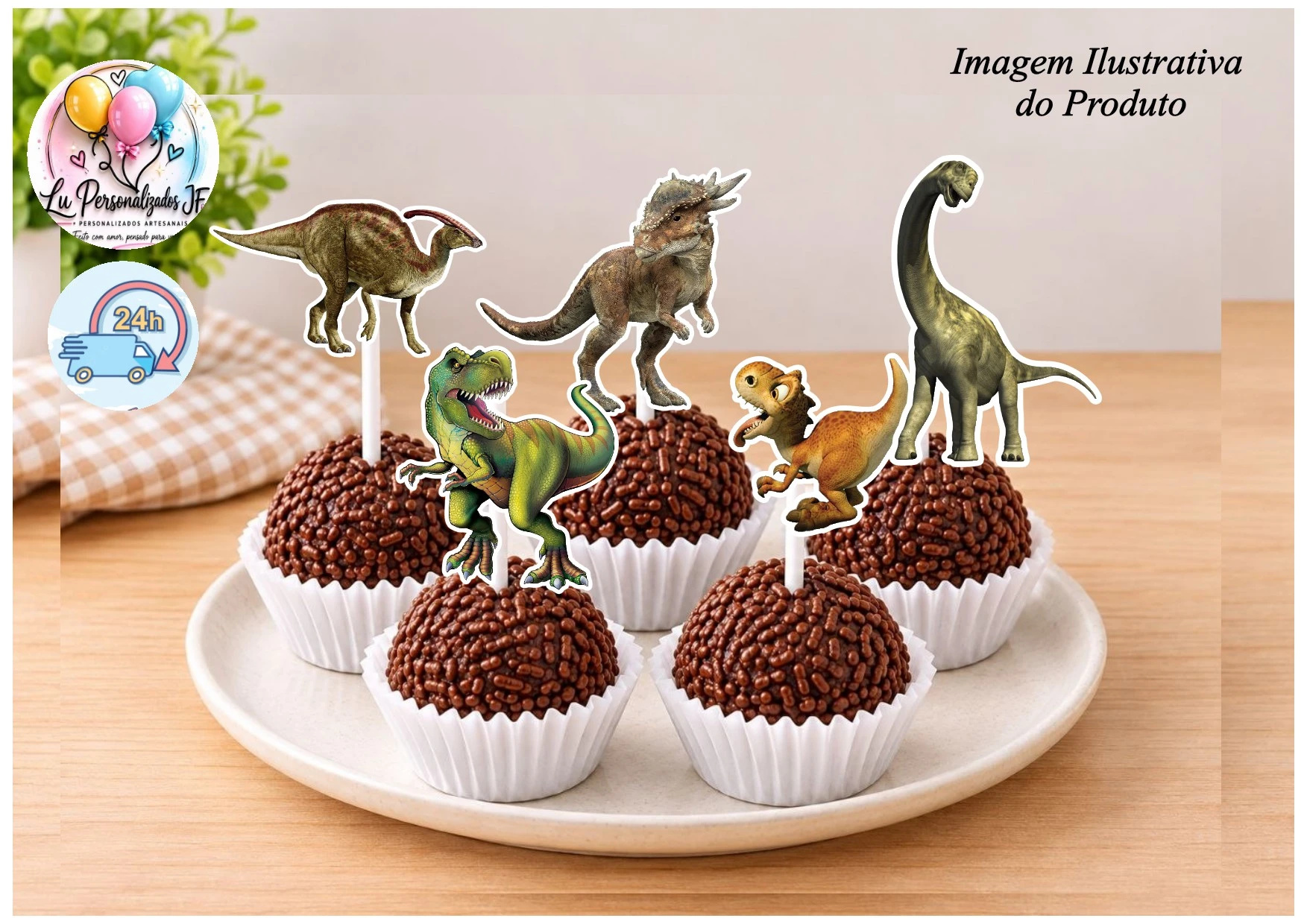40 TOPPER PARA DOCINHOS DINOSSAUROS